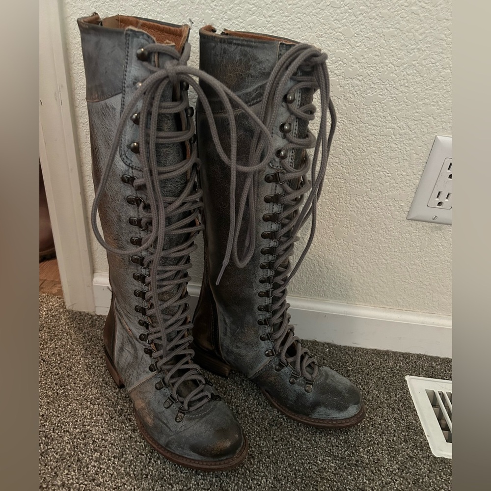 Freebird by Steven Charcoal Lace-Up Boots